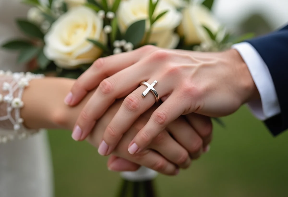 bague croix mariage