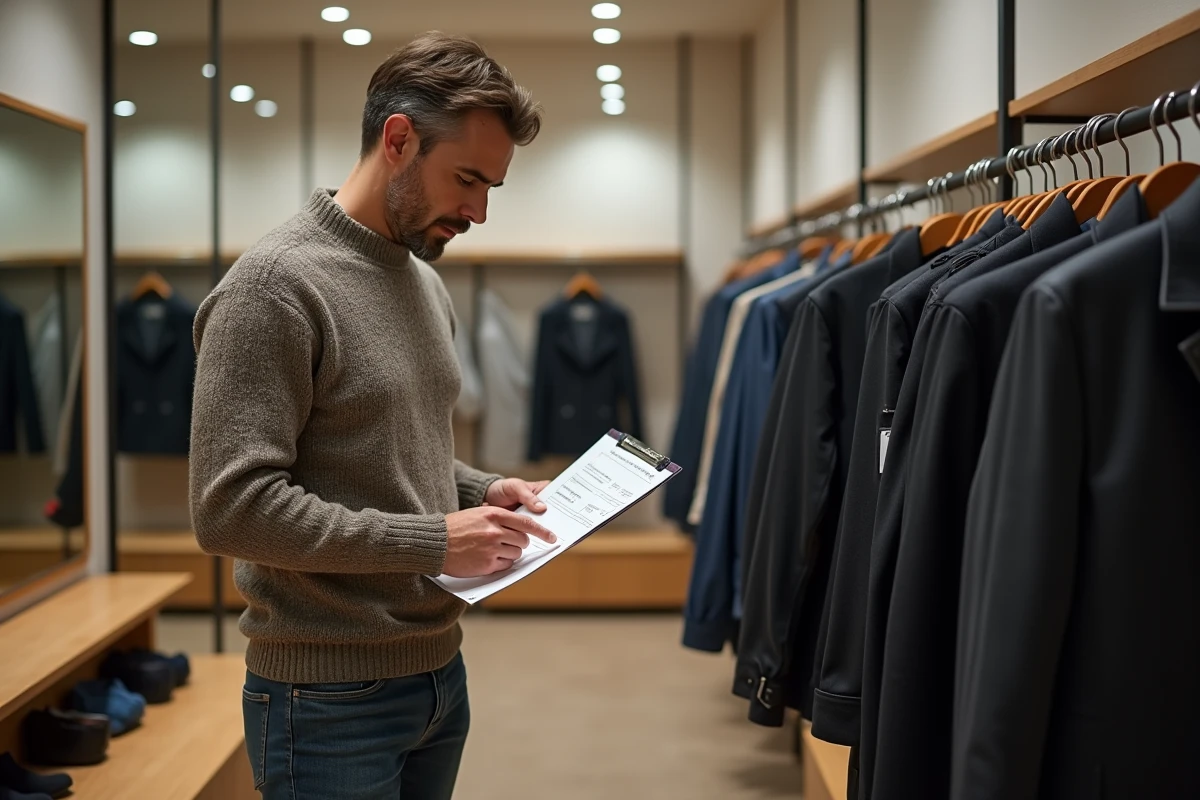 Homme lisant une checklist près d